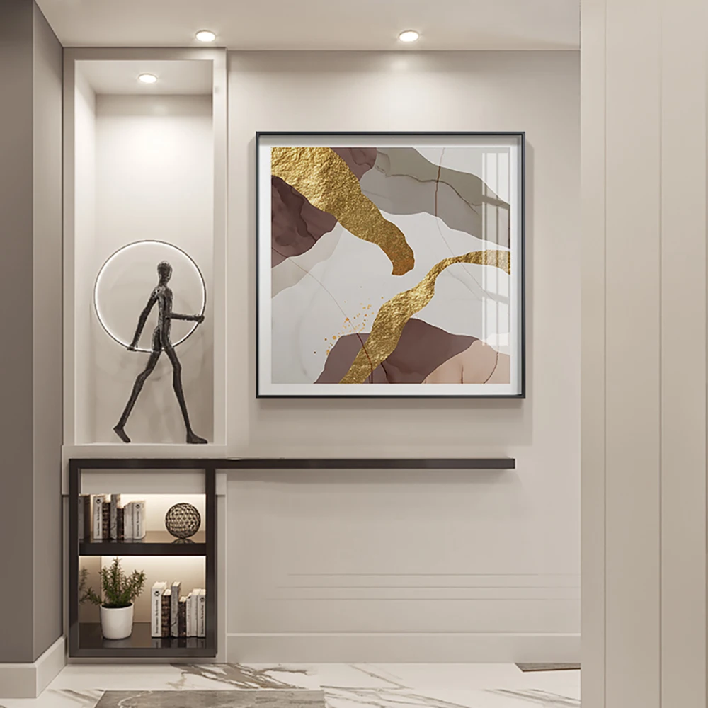 Скандинавский светильник роскошный стиль печать золотистый цвет домашняя