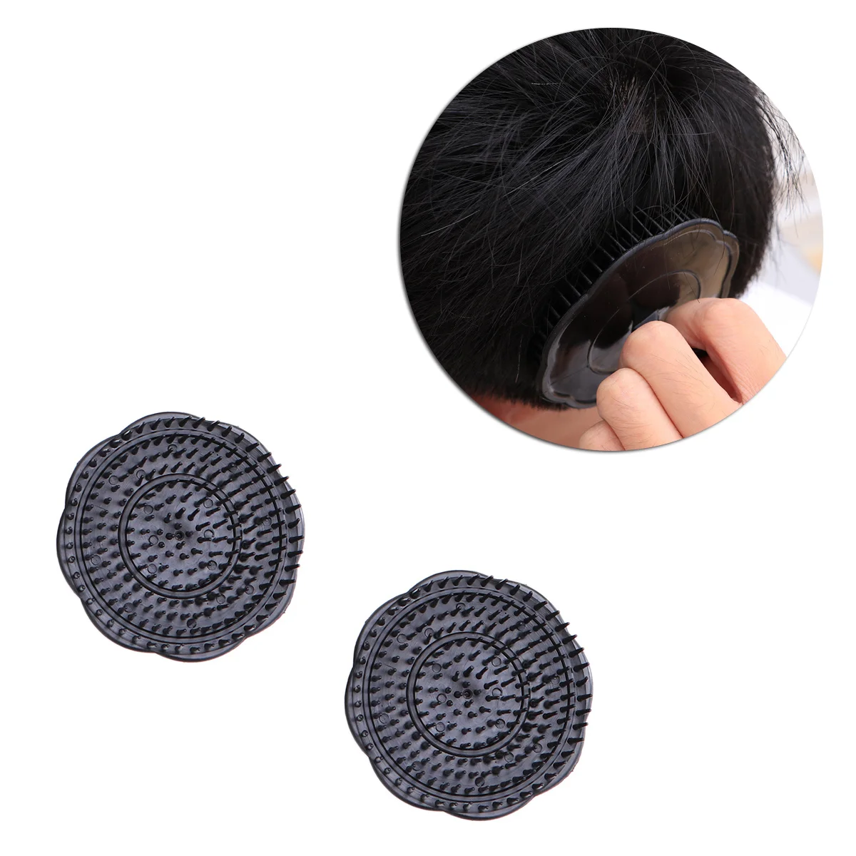 

4pcs Shampoo Scrubber Dandruff Cleaning Brush Scalp Exfoliator Hair Scalp Brush Flexible Scalp Brush