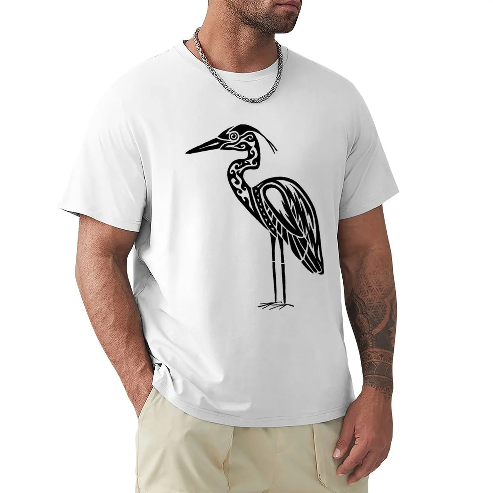 Футболка Great Blue Heron Tribal Design быстросохнущие спортивные футболки для фанатов