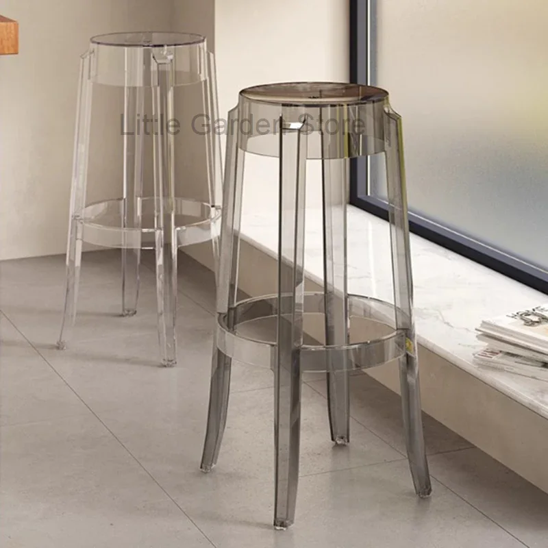 Прозрачные акриловые барные стулья белые дизайнерские для вечеринок уличный