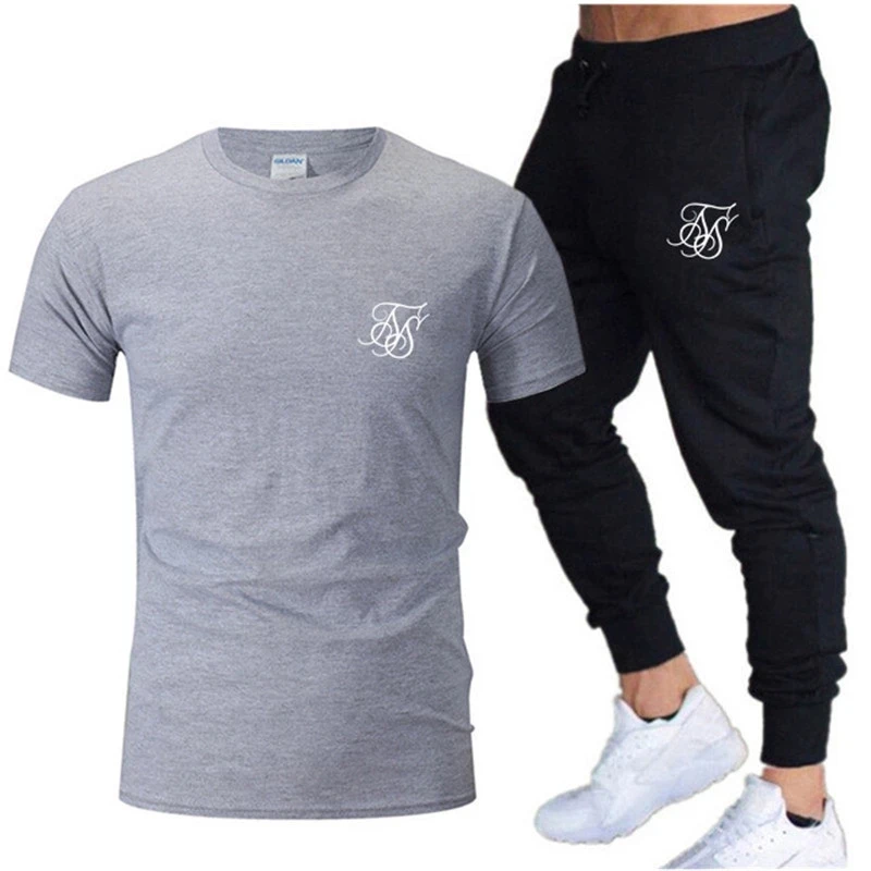 Спортивный костюм Siksilk мужской модная брендовая одежда для отдыха свитшот с