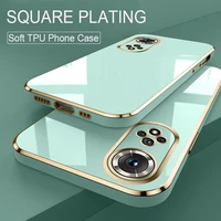 Luxury Plating Phone Case For Honor Pro Soft TPU Shockproof Cover For Huawei Honor Pro Nova Square Frame Case