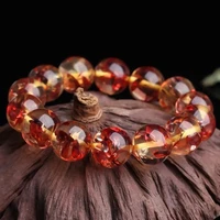 for women natural amber beeswax flower pearl bracelet leaf pearl round bead necklace single ring mens and womens bracelet