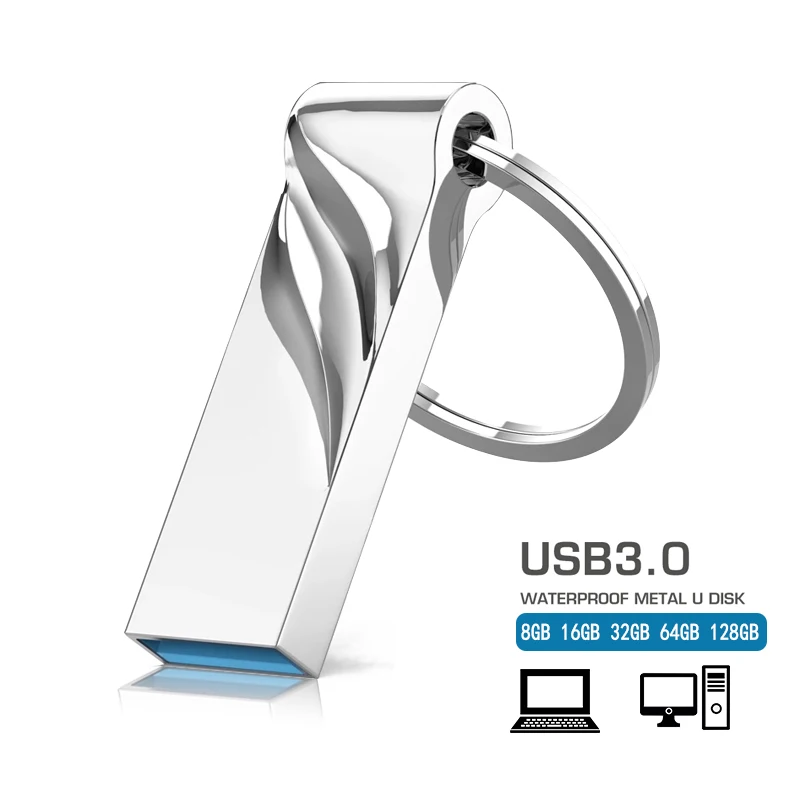 

Usb 3.0 Flash Drive Pendrive 32GB 64GB 16GB 8GB 128GB Pen Drive Waterproof Metal U Disk Memoria Cle Usb 64gb Memory Usb Stick