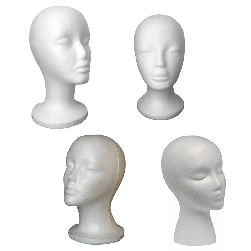 

Foam Dummy Head Model Mannequin Head Female Male Hat Glasses Wig Display Props Bubble Mannequin Head