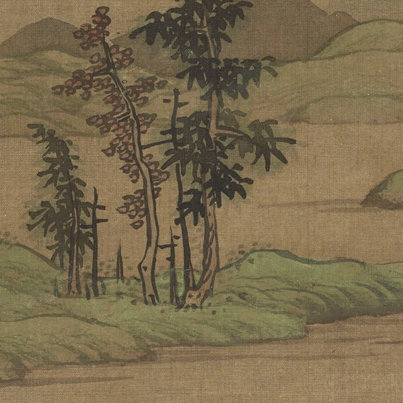 Ландшафтная миниатюрная Коллекция династии юаней в Китае шэнмао (1310-1360), Национальный дворец, Тайбэй, Китай 1:1, музей Репро