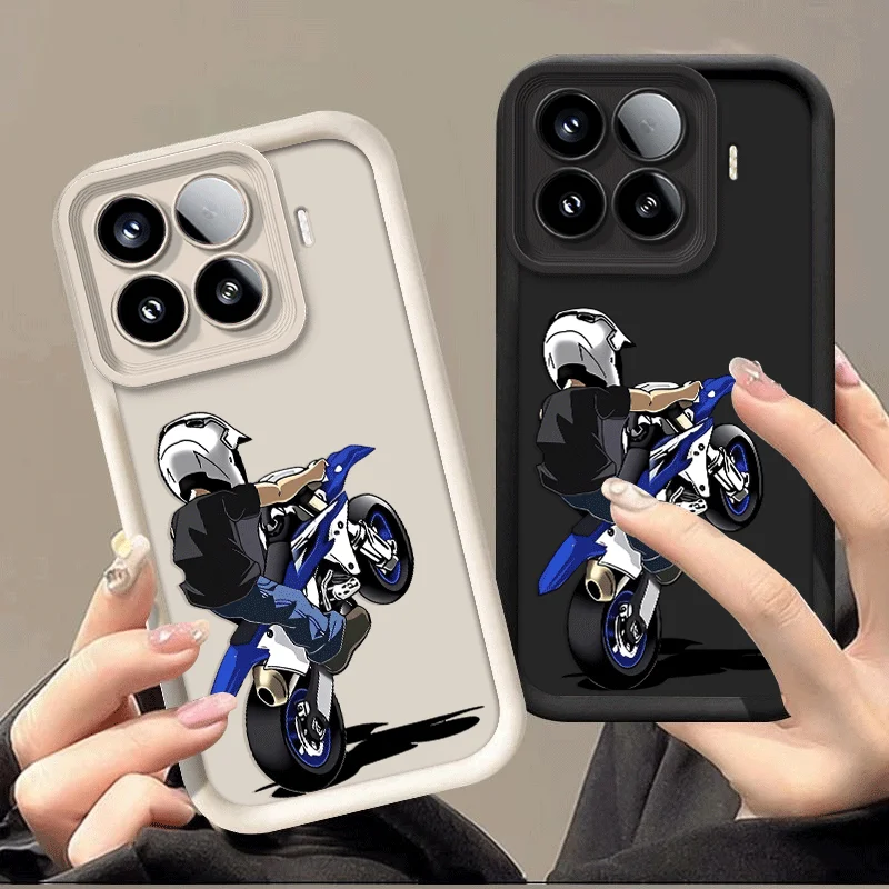 Фото Гибкий силиконовый чехол для Xiaomi 17T 15T Pro Mi 17 15 5G, защитный чехол с ударопрочным принтом Motocyber. №1