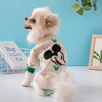 disney pet clothes 100 cotton thickened autumn and winter warm knitted pullover dog sweater dog clothes for small dogs