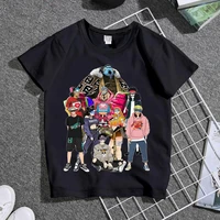 one piece handsome straw hat group personalized printing boys and girls short sleeved t shirt fashion casual short sleeved