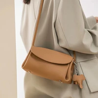 leather bag womens 2022 new fashion versatile high level sense first layer leather shoulder bag niche design underarm bag