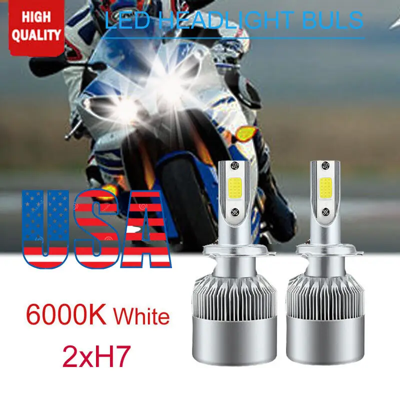 

2x 35W H7 6000K White LED Headlight Bulbs For Yamaha YZF-R1 2007-2017