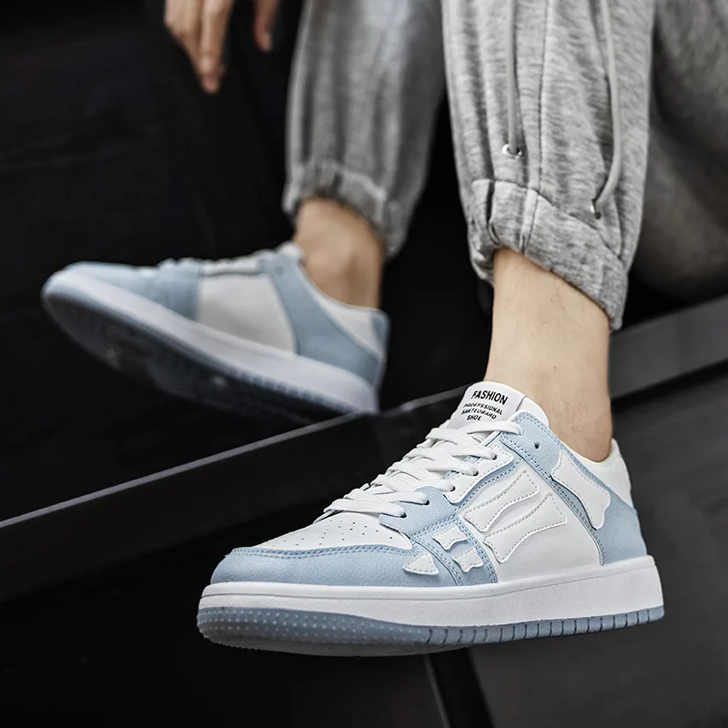 Мужские кроссовки из ПУ кожи Вулканизированная подошва Повседневная дышащая