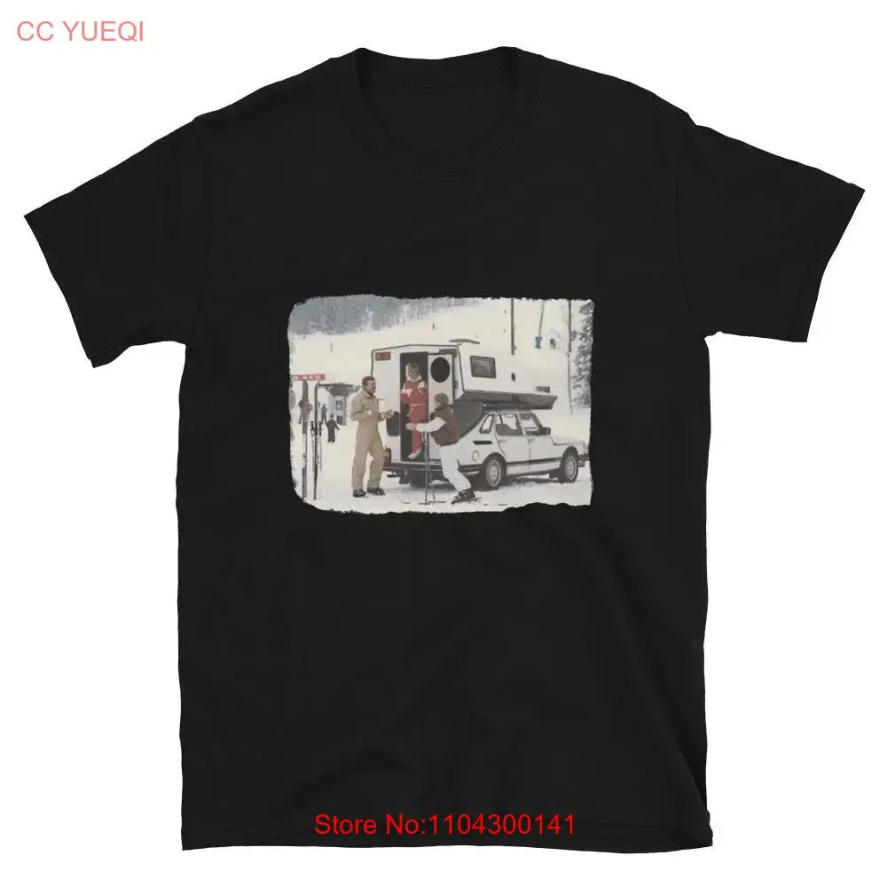 Футболка унисекс с короткими рукавами SAAB 900 катание на лыжах Швеция Европа Alps