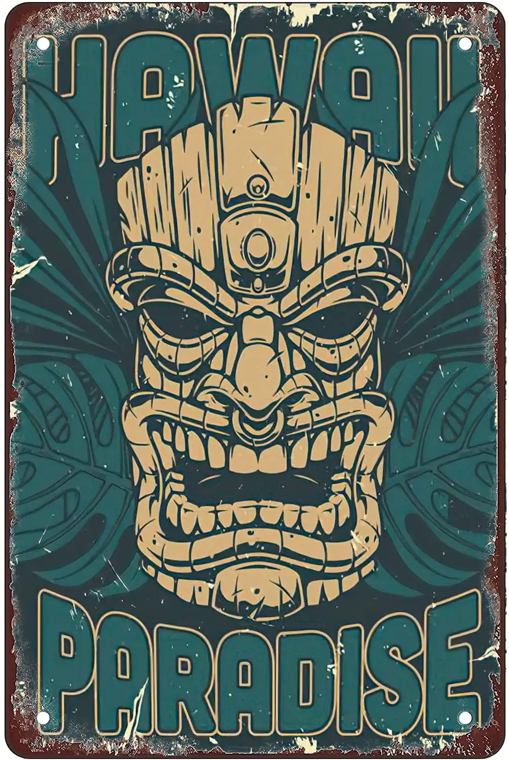 

Hawaii Vintage Monochrome Poster Vintage Metal Tin Sign for Men Women,Wall Decor for Bars,Restaurants,Cafes Pubs,12x8 Inch