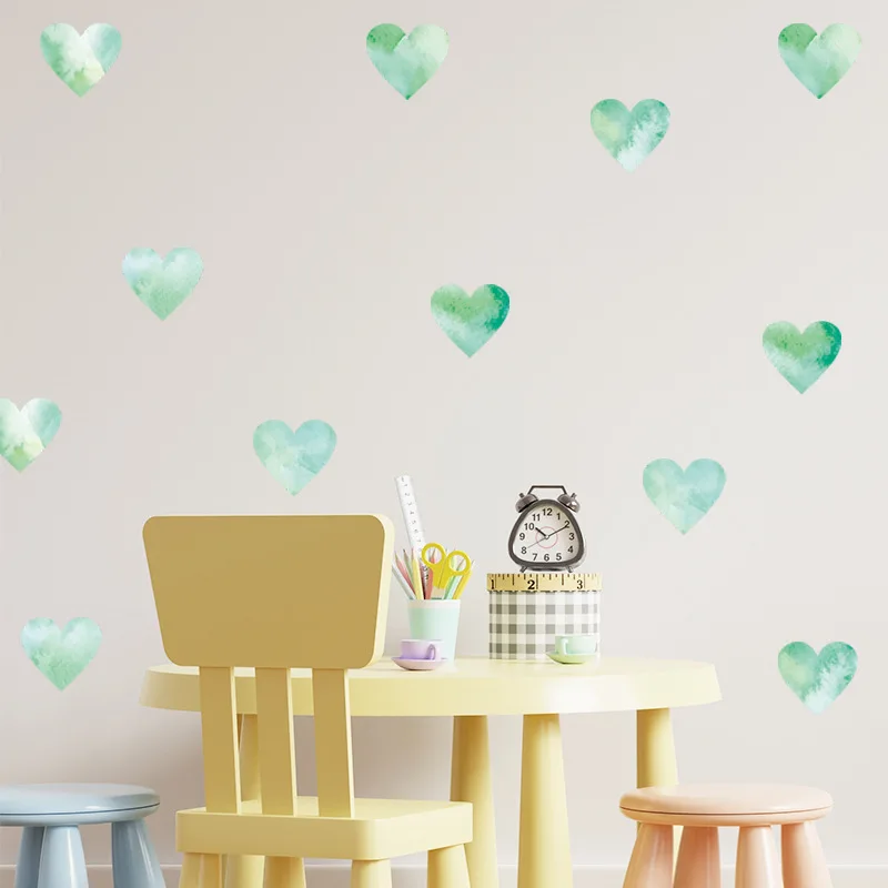 Наклейки на стену с сердечками украшение для спальни самоклеящиеся наклейки
