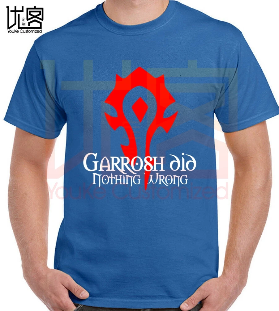 Garrosh did nothing wrong T-Shirt Warcraft men's women's 100% cotton short sleeves tops tee printed Crewneck t-shirt |