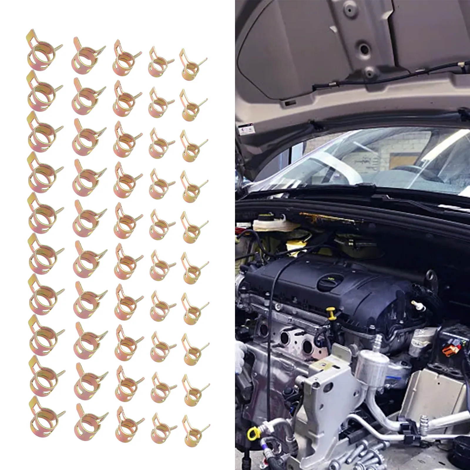 50 шт. крепеж 5/6/7/8/9 мм пружинный зажим топливные водопроводные шланги зажимы для