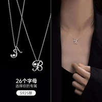 real 925 sterling silver smart 26 letter necklace alphabet with zircon pendant necklaces hypoallergenic jewelry birthday gifts