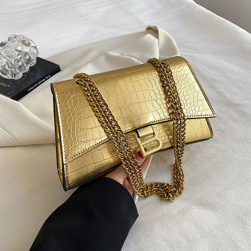 

Luxury Handbags Leather Women Brand Designer Long Gold Chain Shoulder Bags Purses Designer Bags Crossbody Bags for Women Handbag