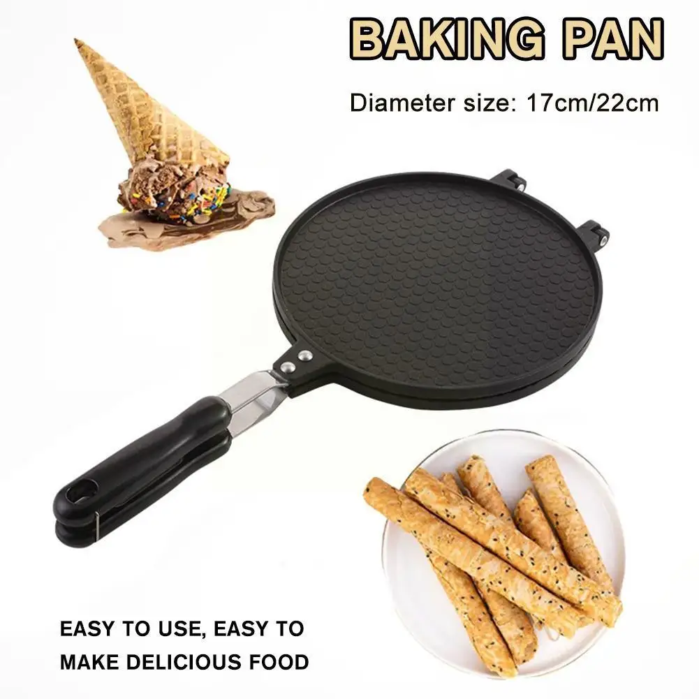 

Egg Roll Baking Pan Non-Stick Waffle Omelet Mold Cake Machine Aluminium Bakeware Maker Crispy Alloy Ice Cream Cone T4V3