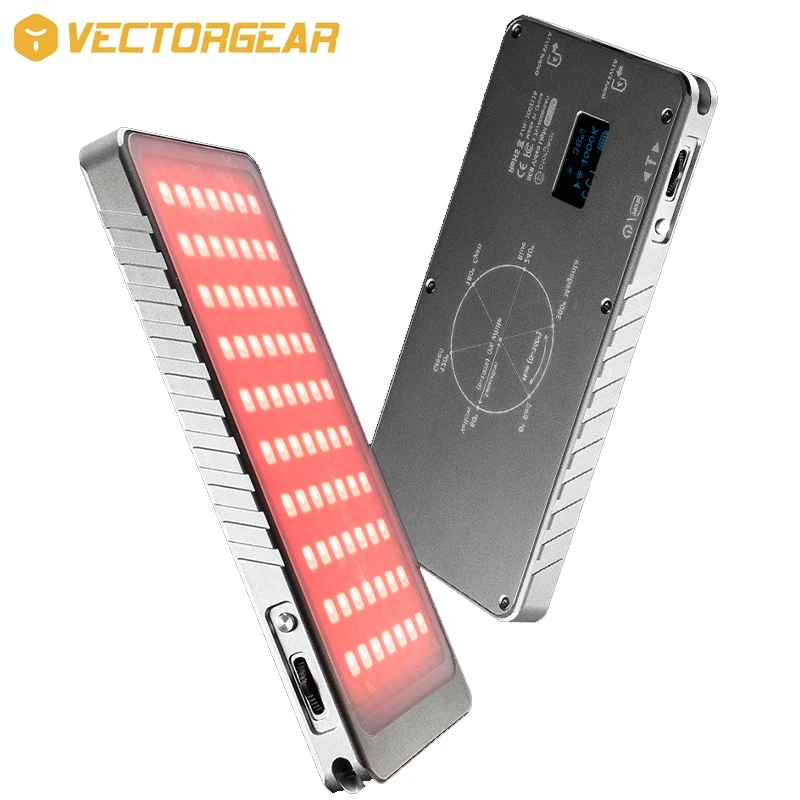 

Vectorgear RGB LED Video Light Full Color 4000mAh Dimmable 2600-6000K Portable Panel Light for Vlog Live Streaming Photo Studio