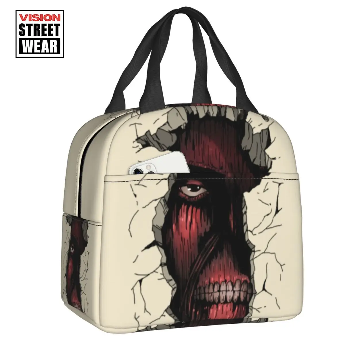 

2023 New Attack On Titan Lunch Box Anime Manga Shingeki No Kyojin Cooler Thermal Food Insulated Lunch Bag Kids School Children