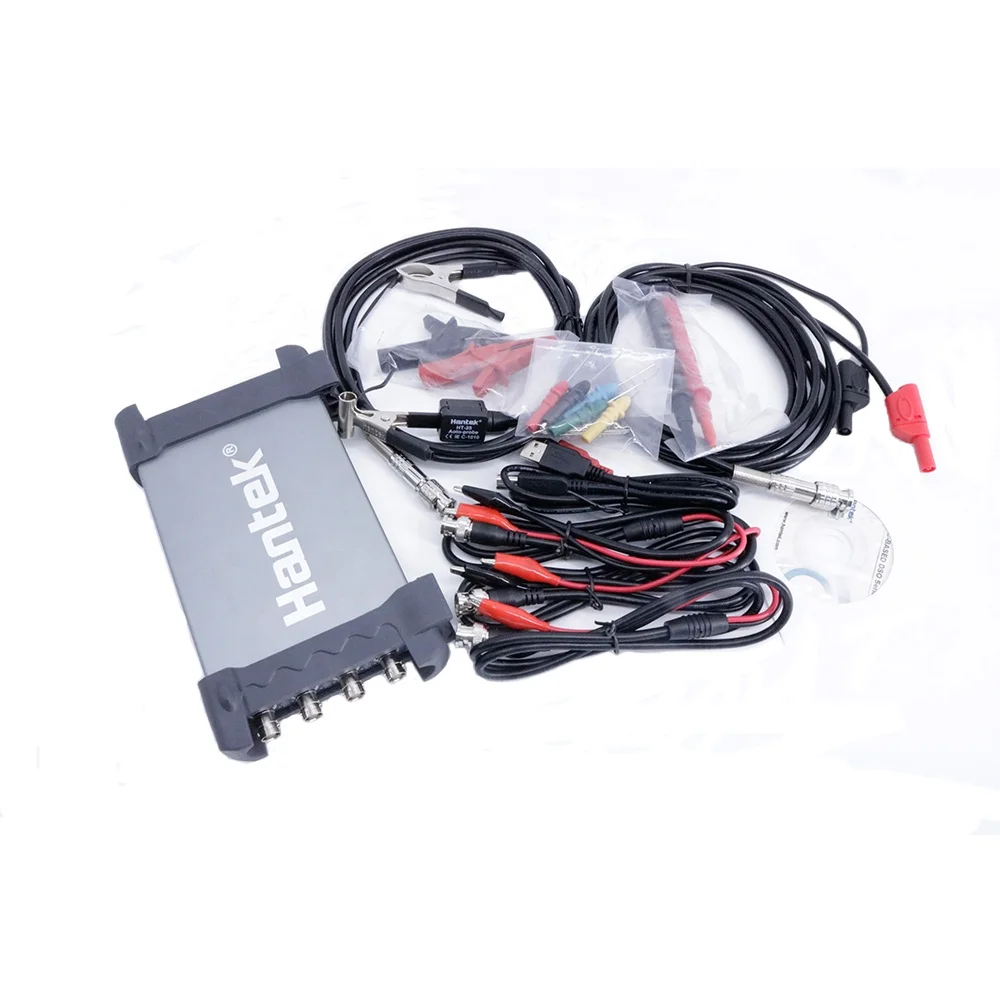 

Hantek6204BE Digital oscilloscope Automotive Car detector 200MHz 4 Channels 1Gsa/s USB PC Oscillograph