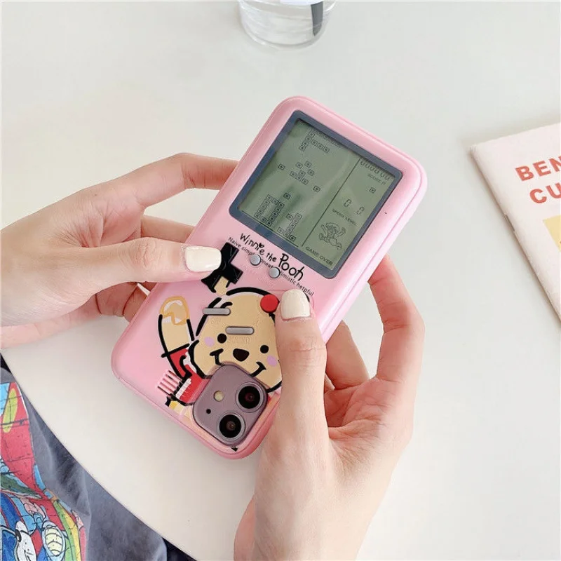 

Disney Tiktok fashion Pooh Bear game console iPhonexr11/12pro phone case iPhonexr/xs max decompression 8plus