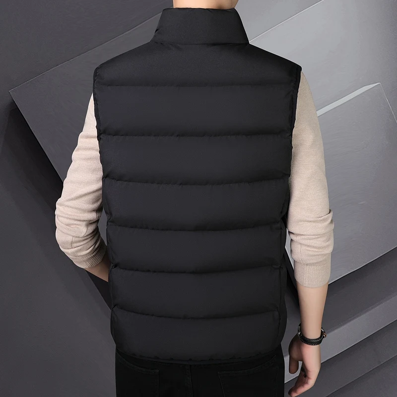 Men's down silk cotton jacket Jacket Vest autumn winter new sports fashion brand high-quality windproof warm casual thick vest