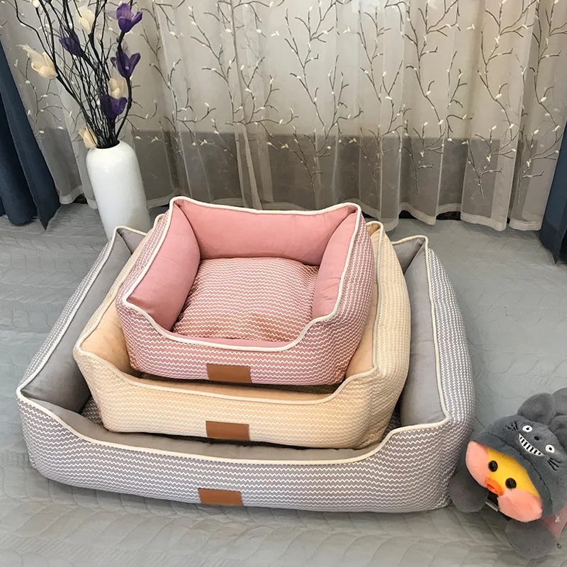 

Pet Large Dog Bed Warm House Candy-colored Square Nest Pet Kennel For Small Medium Large Dogs Cat Puppy Plus Size Dog Baskets