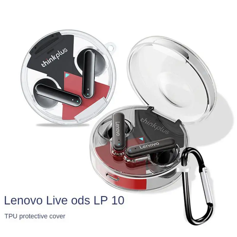 

For Liveods Lp10 Wireless bluetooth-compatible Headphone Case Strong Damping Toughness Suitable Size Transparent 1 Pack