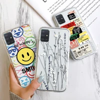s21 case for samsung s22 ultra case clear funda galaxy a12 a21s a32 a50 a51 a52 a52s 5g a31 a71 a72 a03s a22 s20 fe smile covers