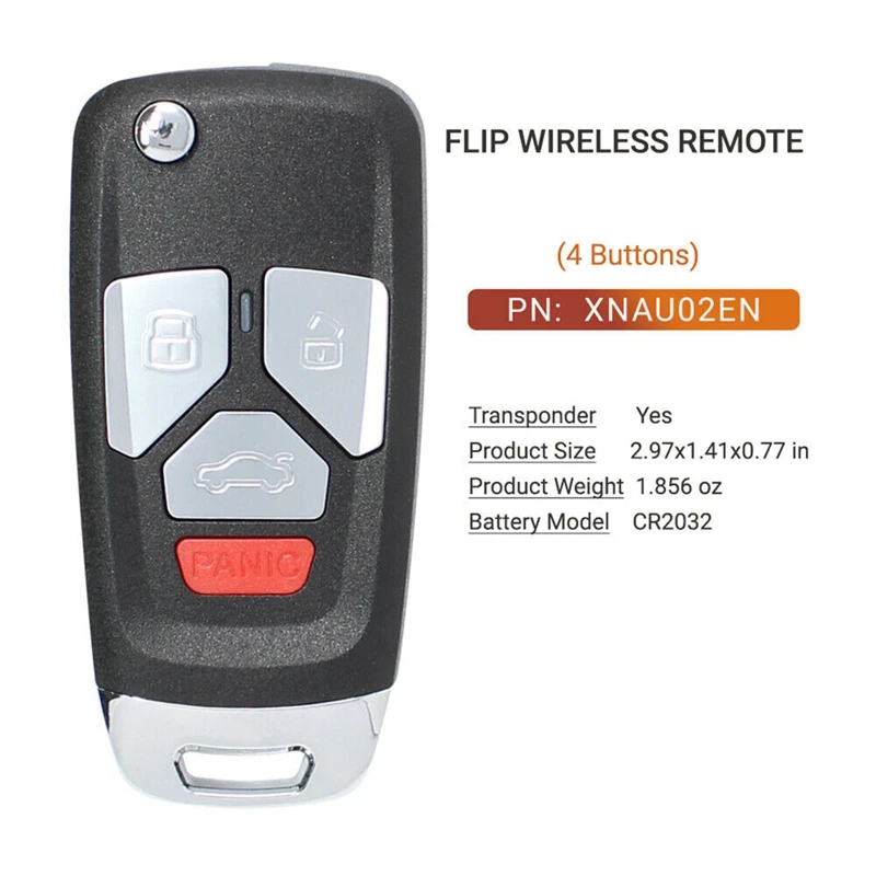

Remote Key Fob Remote Key For Xhorse XNAU02EN Universal Wireless 4 Button For Type For VVDI Key Tool
