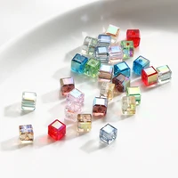 66mm geometric square loose spacer beads multicolor crystal bead for bracelets necklace diy jewelry making accessories