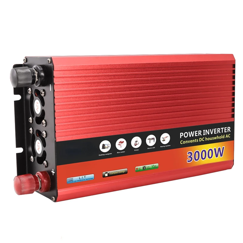 

1000W-3000W Car Inverter DC 12V to AC 220V Transformer Convert Multi-function Socket Converter Solar Inverters