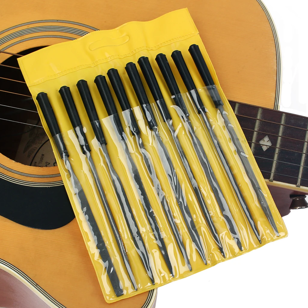 

Set of 10 guitar file collar nut saddle slot pickguard sanding file
