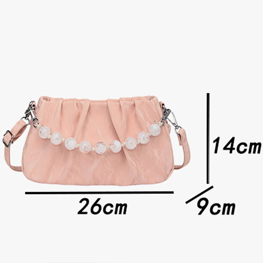 Сумка женская мягкая плиссированная на плечо саквояж большой вместимости с