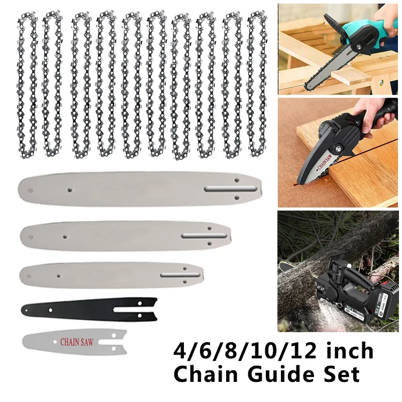 

Guide Set Chainsaw Inch 8 Chains Saw Inch Saw 6 10 12 Chainsaw 4/6/8/10/12 Chain Electric Parts Plate For Electric 4
