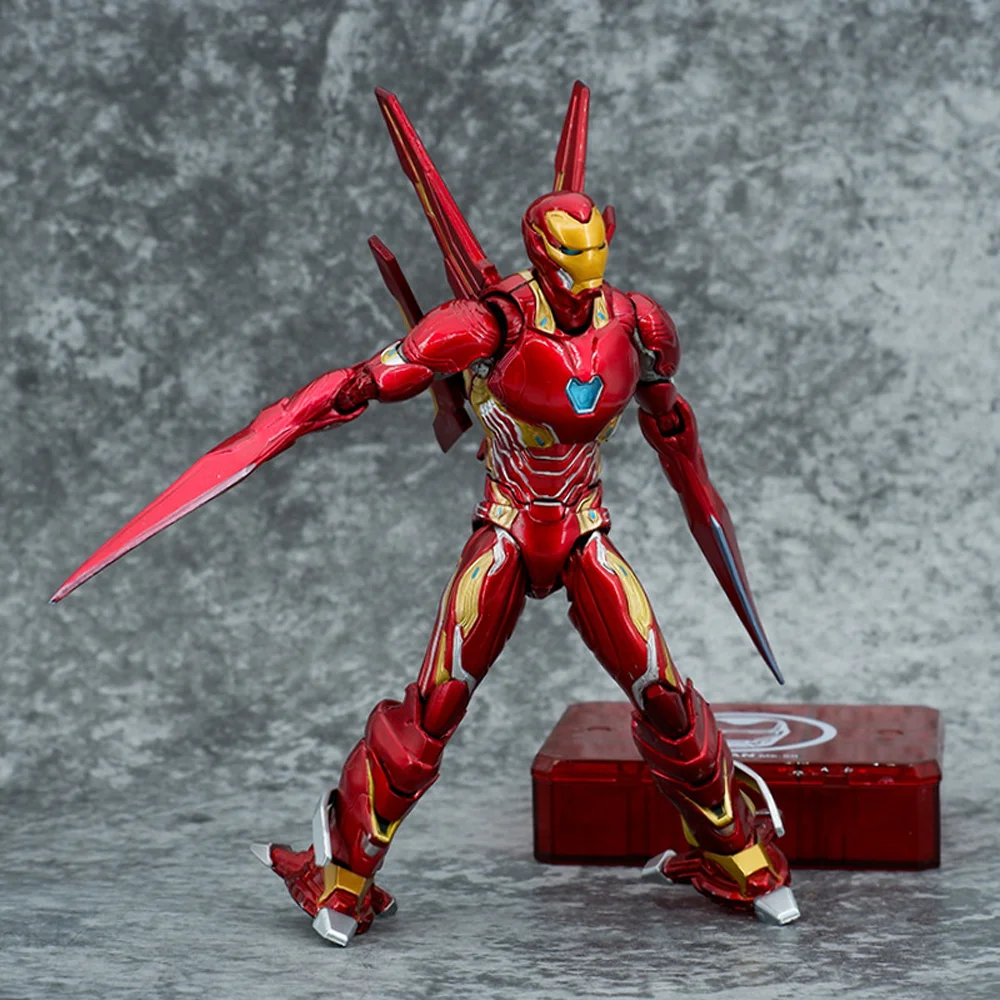 

2023 Marvel Avengers Alliance Iron Man MK50 Weapon Set Edition Movable Doll Model Ornament Children's Gift Toys
