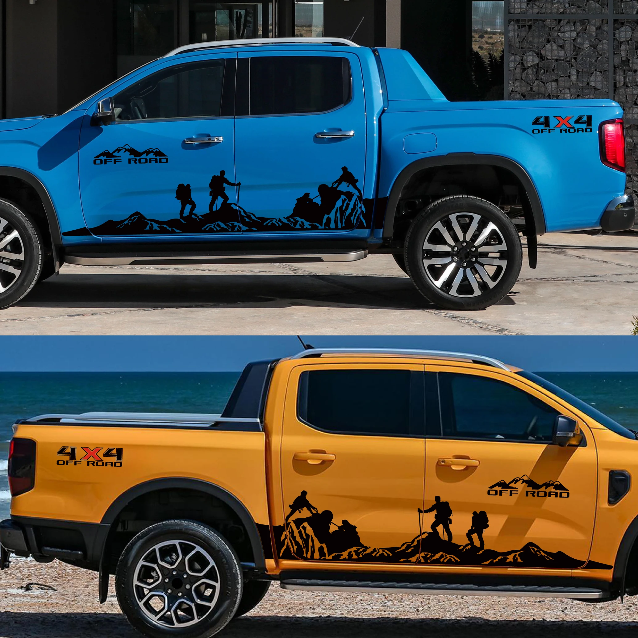 Большие боковые наклейки на дверь автомобиля подходят для Ford Ranger Raptor F150 F-150 Off Road