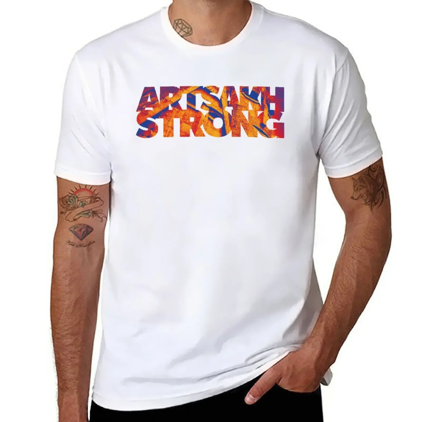 ARTSAKH STRONG – футболка с армянскими цветами спортивные фанаты графика таможенный