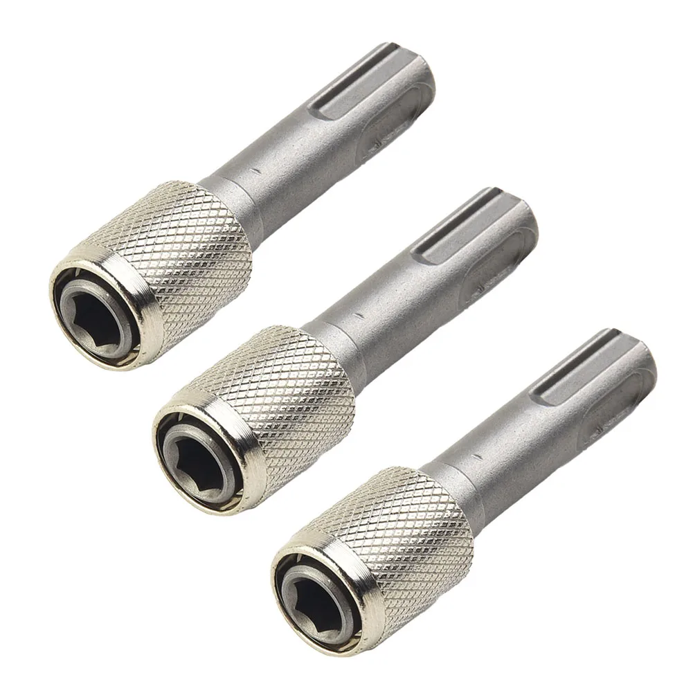 

3pcs Electric Hammer Conversion Connecting Rod Sleeve SDS Round Shank To Hexagon Converter Impact Drill Bit Head Socket Adapter