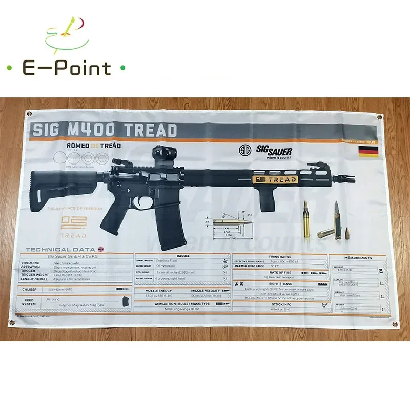 Sig Sauer M400 TREAD Gun Flag 3 фута * 5 футов (90*150 см) Размер Рождественские украшения для
