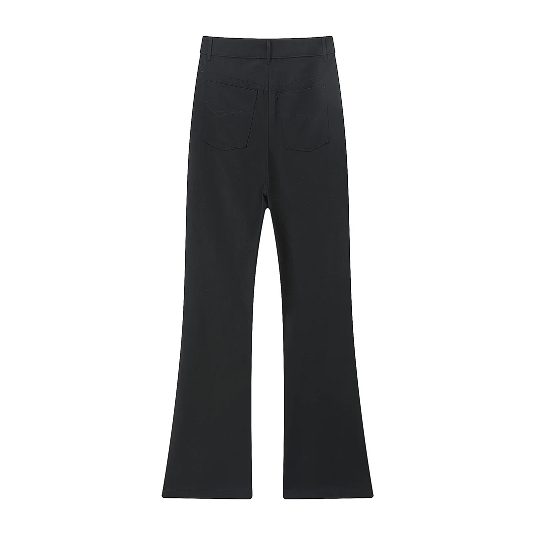 NIGO мужские весенне-летние модные простые брюки-клеш с микроэластичной резинкой