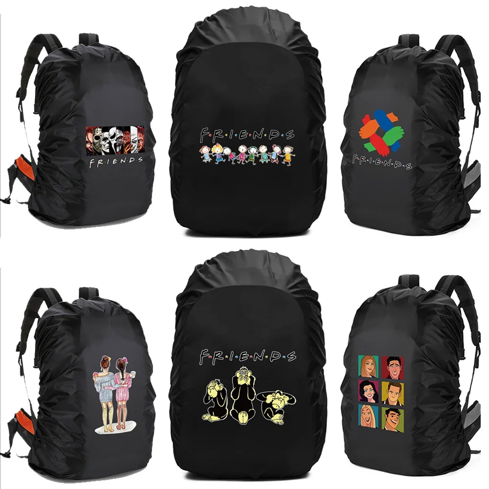 

Travel Backpack Rain Cover Outdoor Hiking Climbing Bag Case Waterproof Rain Cover for Sport 20L-70L Friends Sreies Print