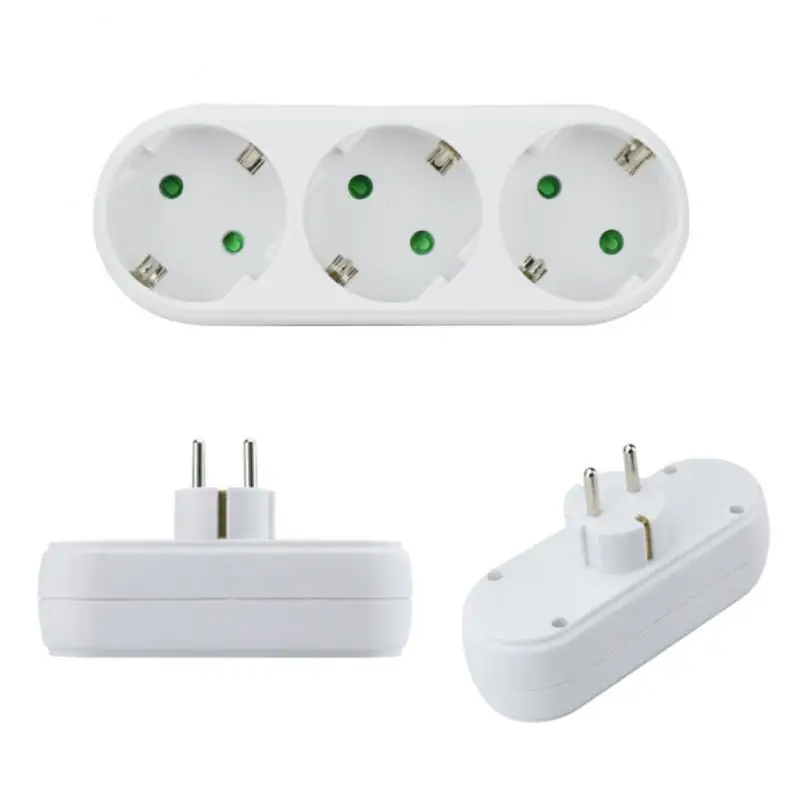 

European/German Conversion Plug Standard Power Conversion Plug 1 to 3 Conversion Socket 1 out 3 Travel Plug Extended Socket