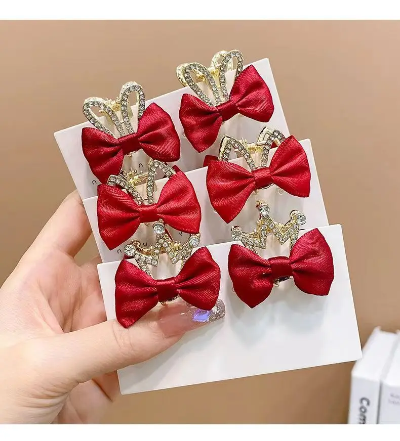 

Новинка 2023, аксессуары для собак, аксессуары для фотографий, Haired Cat Teddy, Maltese Crown, Bow Claw Clip