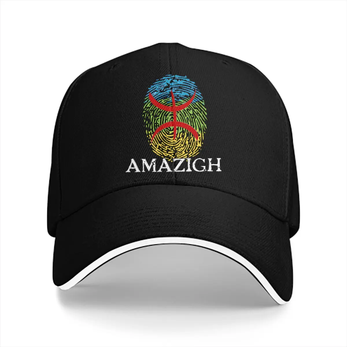 Классические мужские бейсболки Amazigh с отпечатком пальца Кепка козырьком от