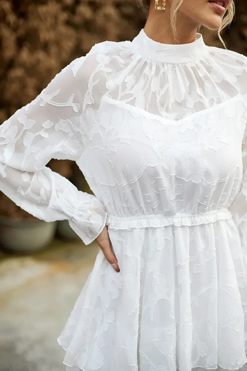 Жаккардовое сетчатое двухслойное дизайнерское женское платье модное новое