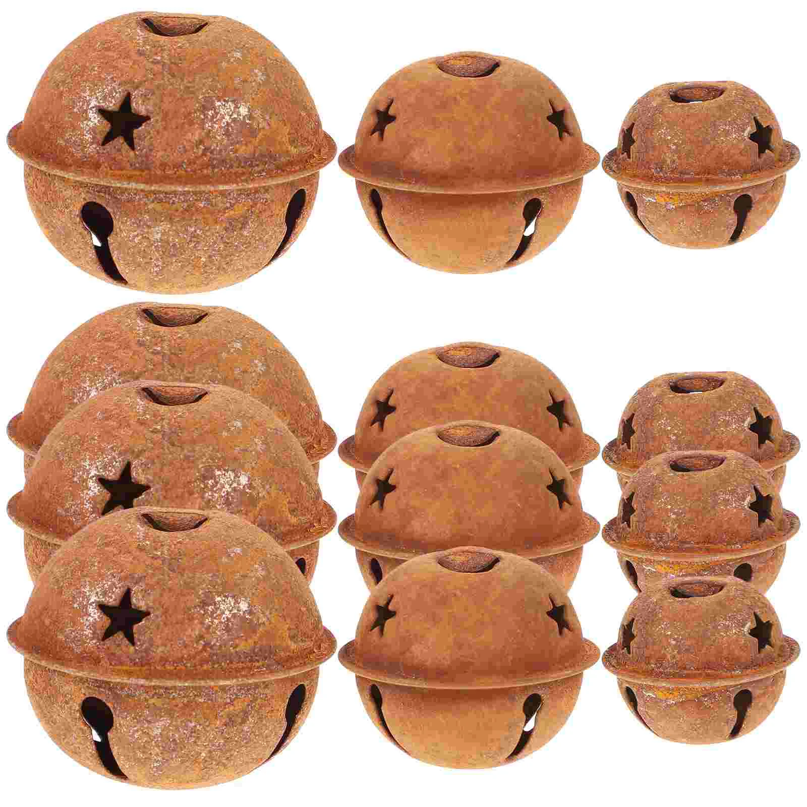 

Колокольчики, Рождественский колокольчик, ремесленное дерево, деревенские ржавые металлические подвесные украшения, звезда, декоративные ...